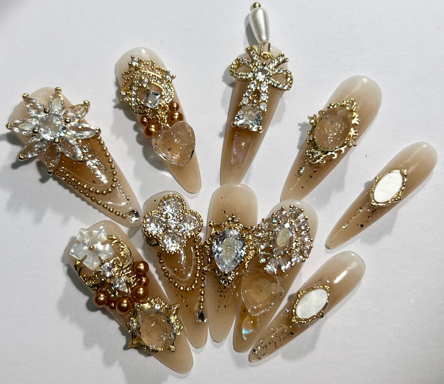 【Cxx】handmade press on nail open in live(Free Shipping)