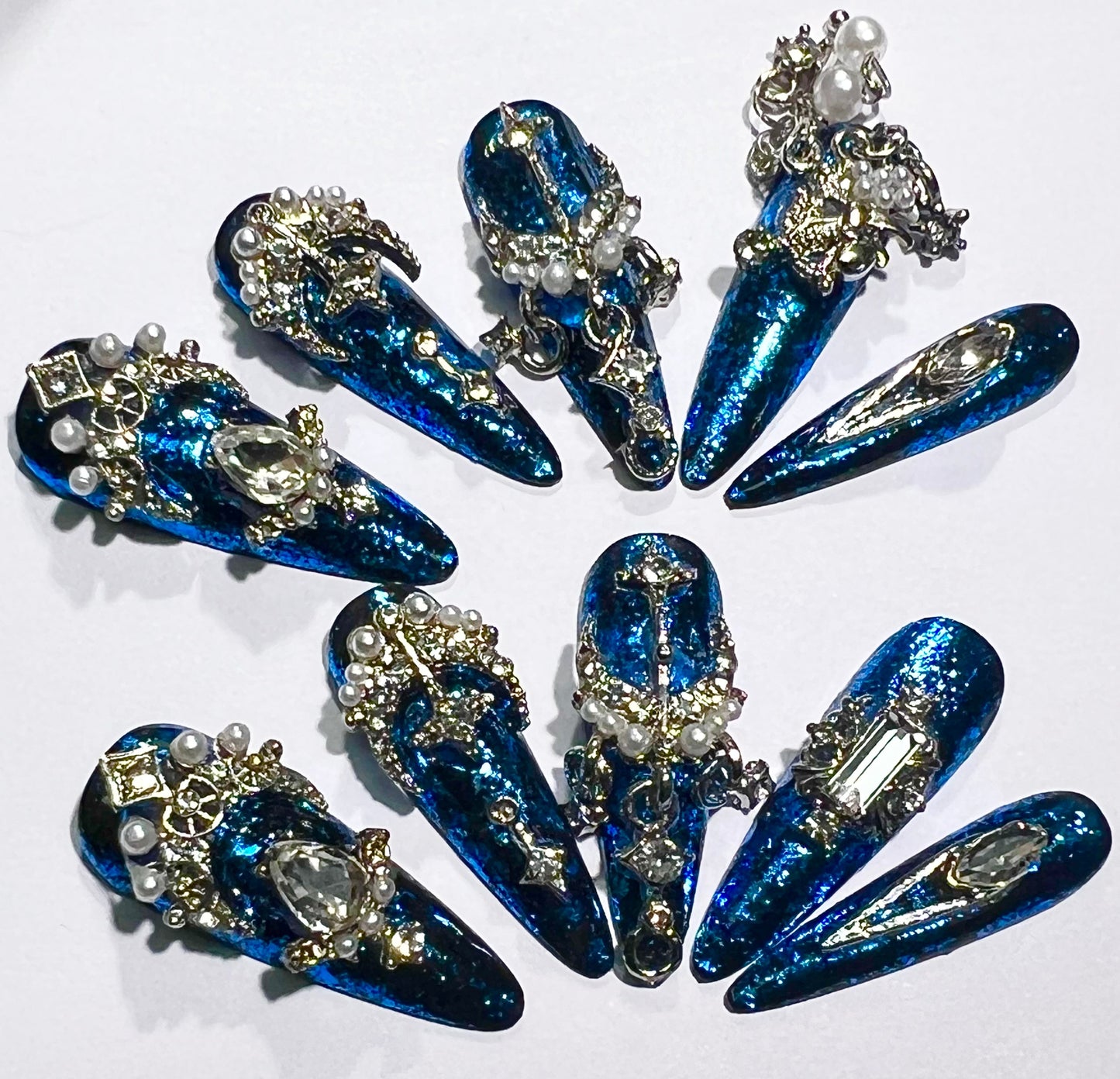 handmade press on nail open in live(Free Shipping)