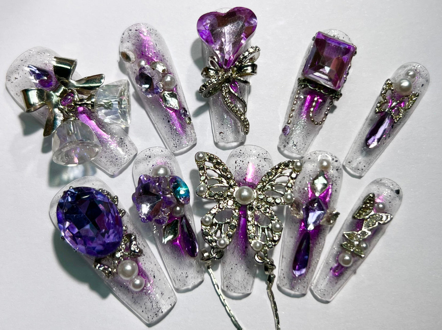 handmade press on nail open in live(Free Shipping)