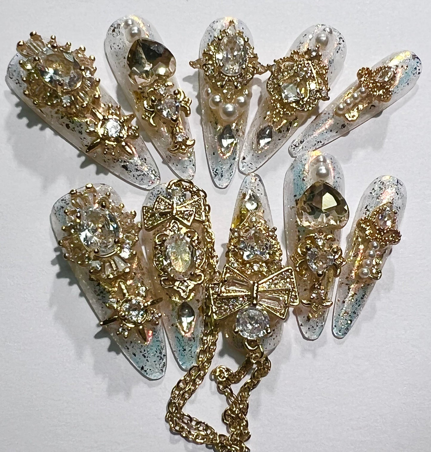 【Cxx】handmade press on nail open in live(Free Shipping)