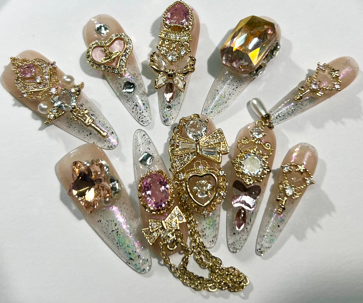 【Cxx】handmade press on nail open in live(Free Shipping)